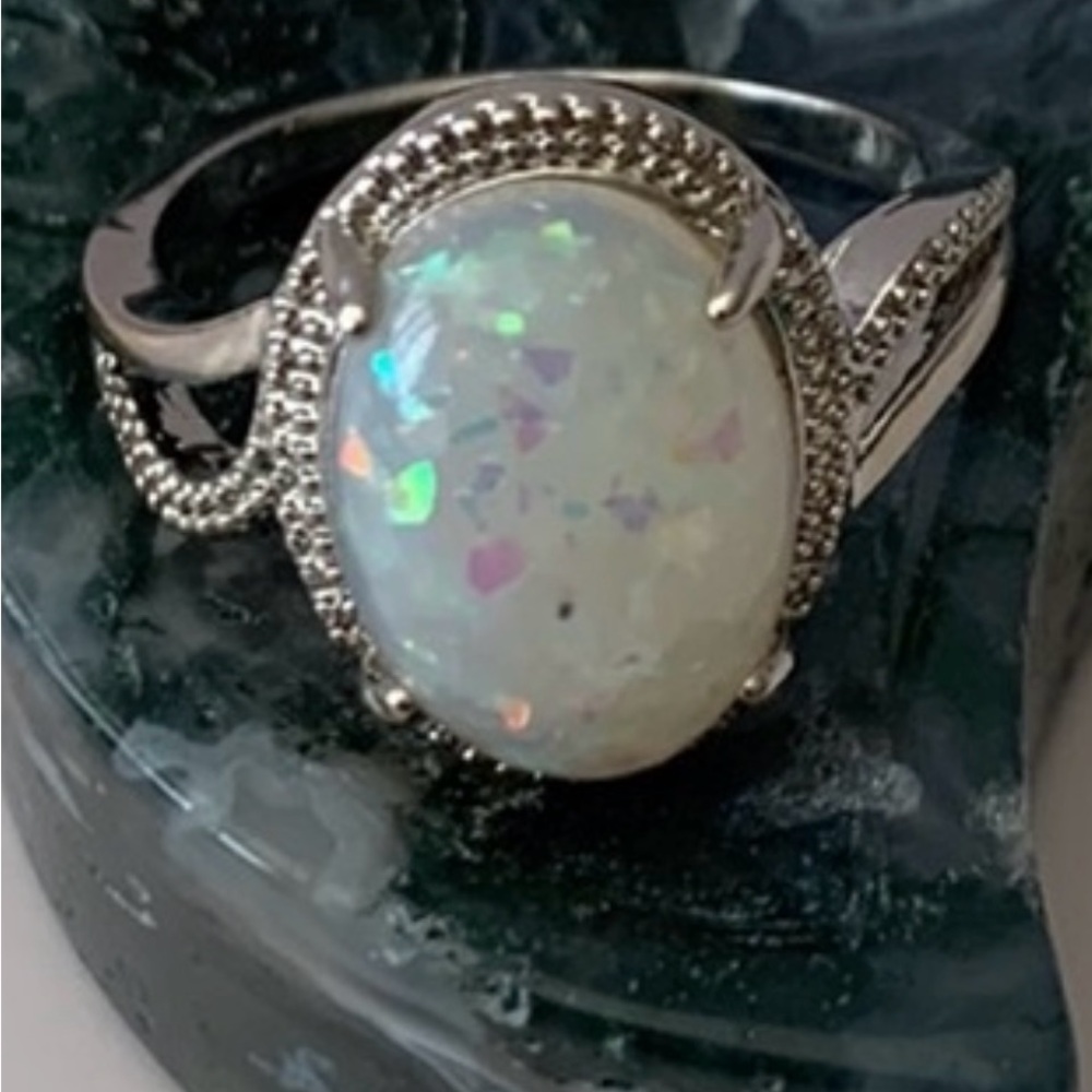 Iridescent Silver Ring - Picture 2 of 5